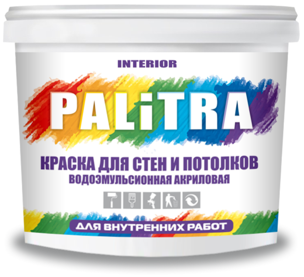 Краска для стен и потолков "PALITRA-INTERIOR" (для внутренних работ)